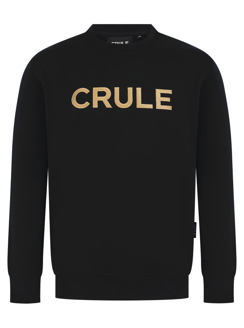 Crule Relaxed Sweatshirt - Black/Gold
