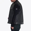 CRULE - Hex Leather Nomad Armoured Riding Vest - Black on Black