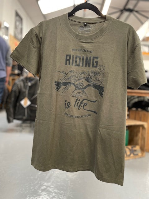 Poulson Creative - Riding Is Life T-Shirt - 3 colours