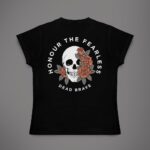 DEAD BRAVE - Skull & Roses T-Shirt, Black