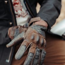 Age of Glory - Shifter Gloves Brown leather and Denim