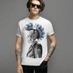 DEAD BRAVE - Punked Skull T-Shirt, White