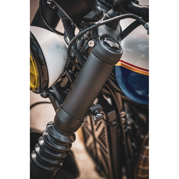 Motone The SPATZ - 47mm Fork Shrouds Triumph Bobber/Speedmaster Integrated Indicator Mounts