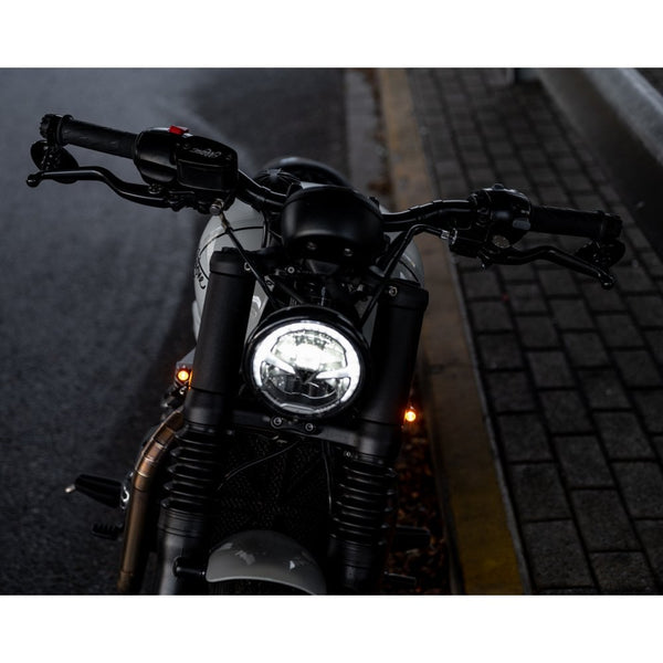 Motone The SPATZ - 47mm Fork Shrouds Triumph Bobber/Speedmaster Integrated Indicator Mounts