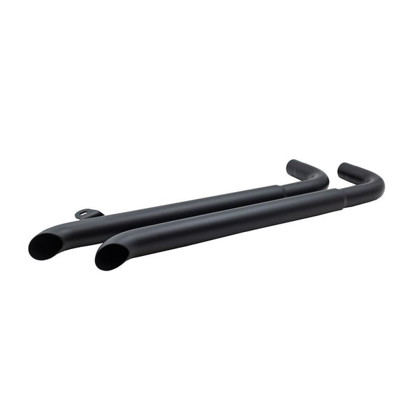 British Customs Black Turn Out Exhaust - Triumph Models