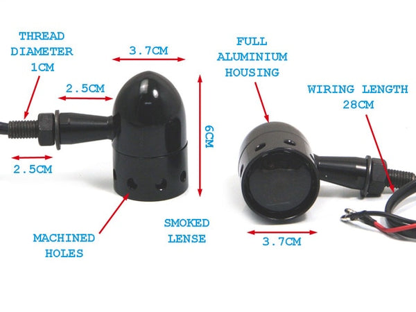 Black Aluminium Drilled Indicators