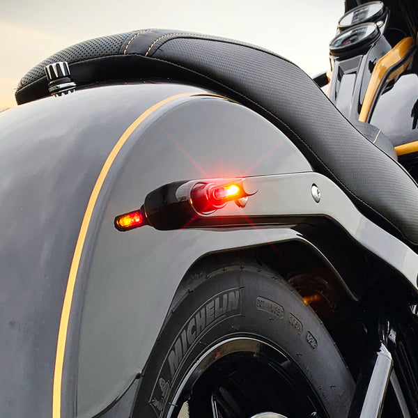 Heinz 3in1 Micro Winglets Bikes Rear LED Indicators - Harley Davidson