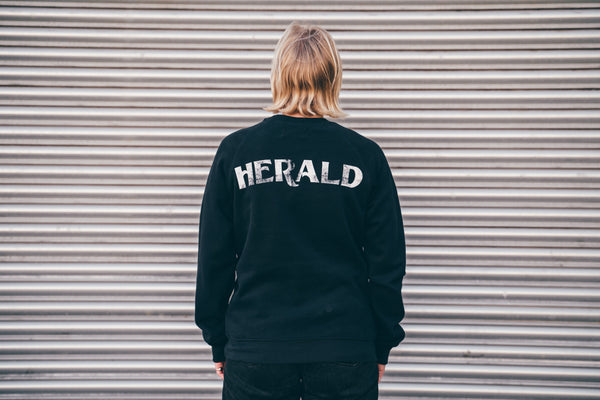 Herald Brand Logo Sweatshirt - Washed Black