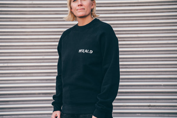 Herald Brand Logo Sweatshirt - Washed Black