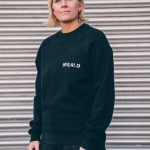 Herald Brand Logo Sweatshirt - Washed Black
