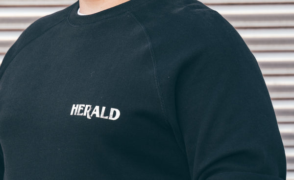 Herald Brand Logo Sweatshirt - Washed Black