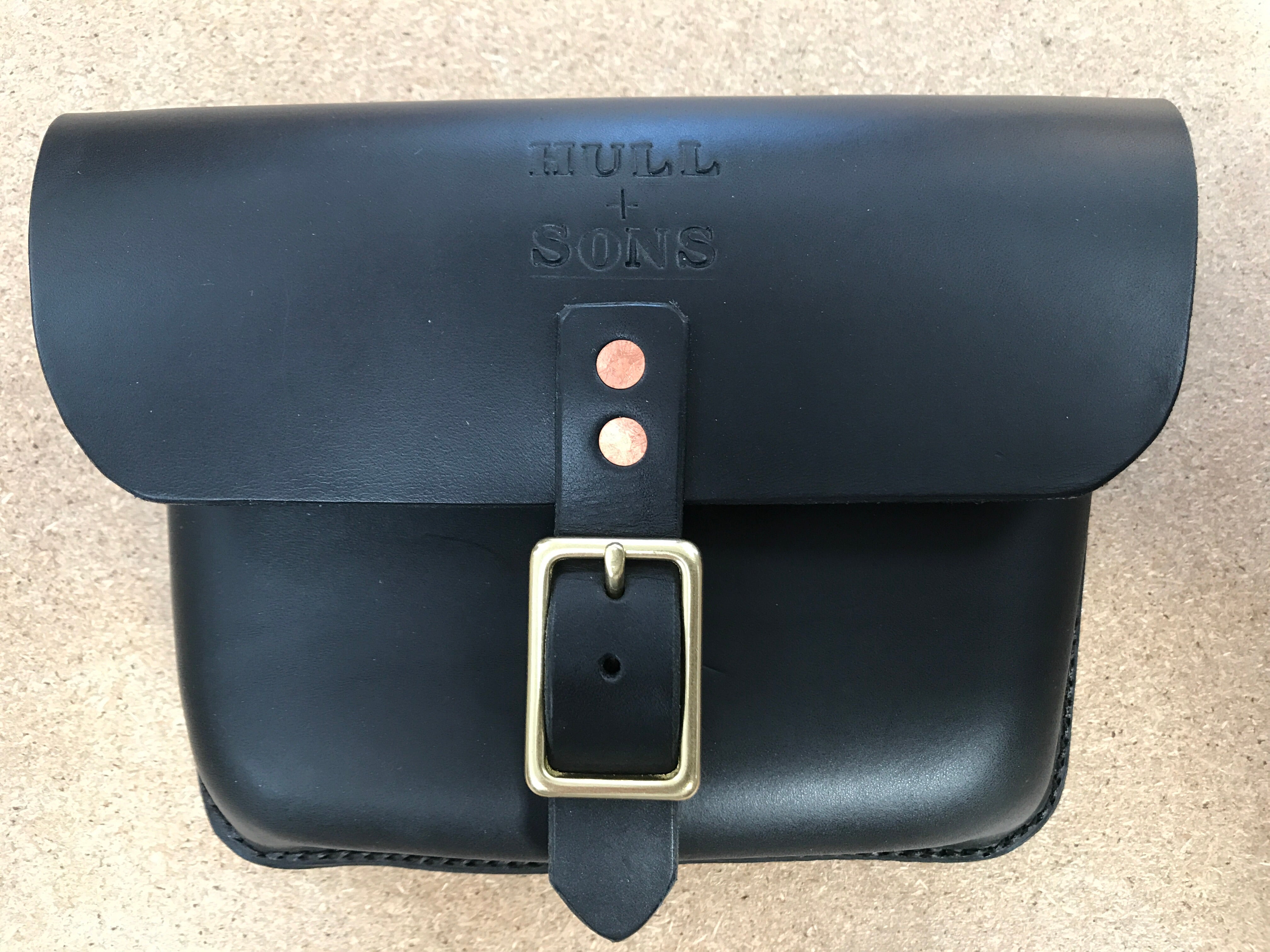 Hull and Sons leather side bag or tool bag