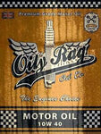 Oily Rag - Metal Sign - Oil Can